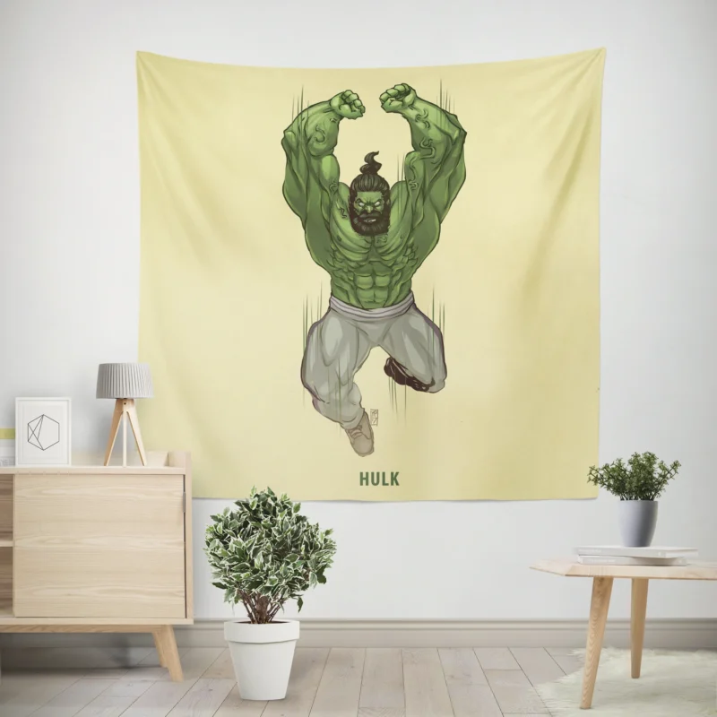 The Incredible Hulk in Comic Art  Wall Tapestry