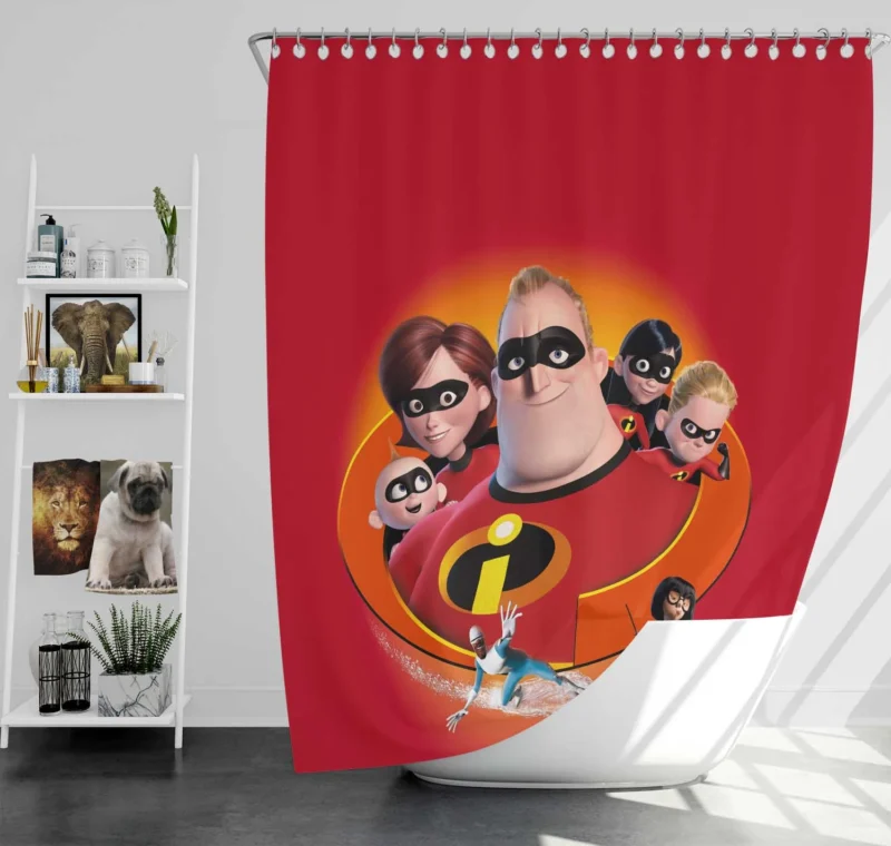 The Incredibles: Disney Superhero Team Shower Curtain