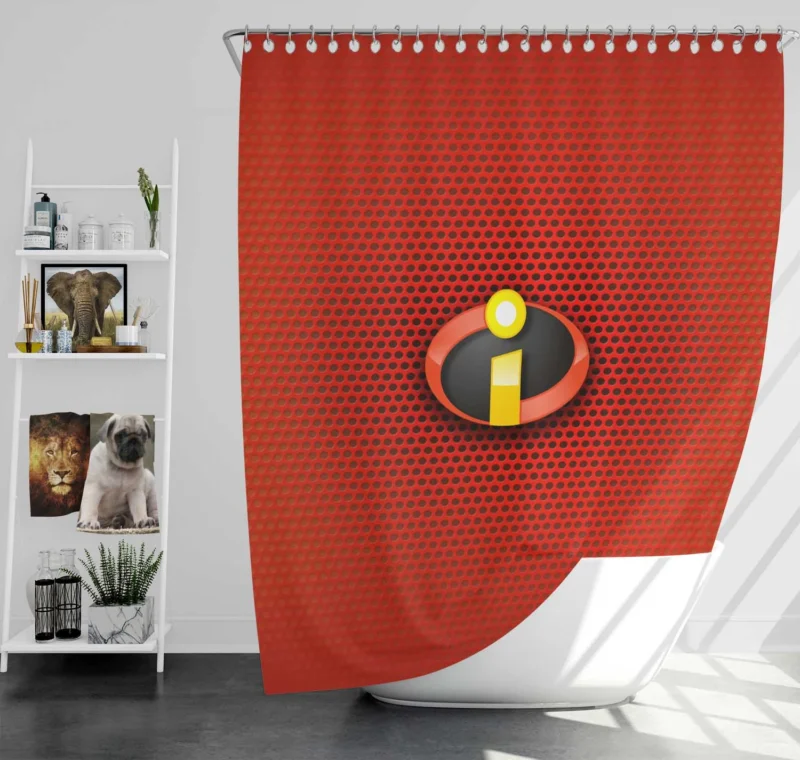 The Incredibles Logo: Pixar Heroic Emblem Shower Curtain