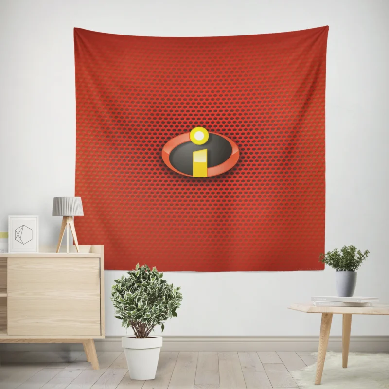The Incredibles Logo: Pixar Heroic Emblem  Wall Tapestry