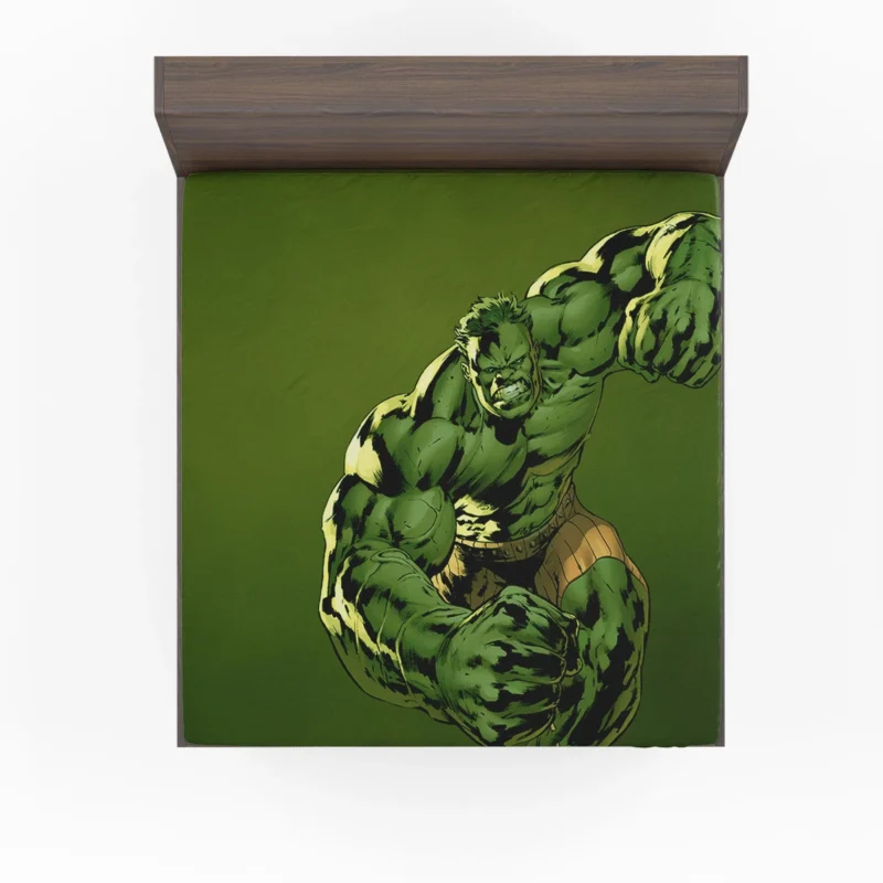 The Mighty Hulk: Unleash the Green Hero Fitted Sheet