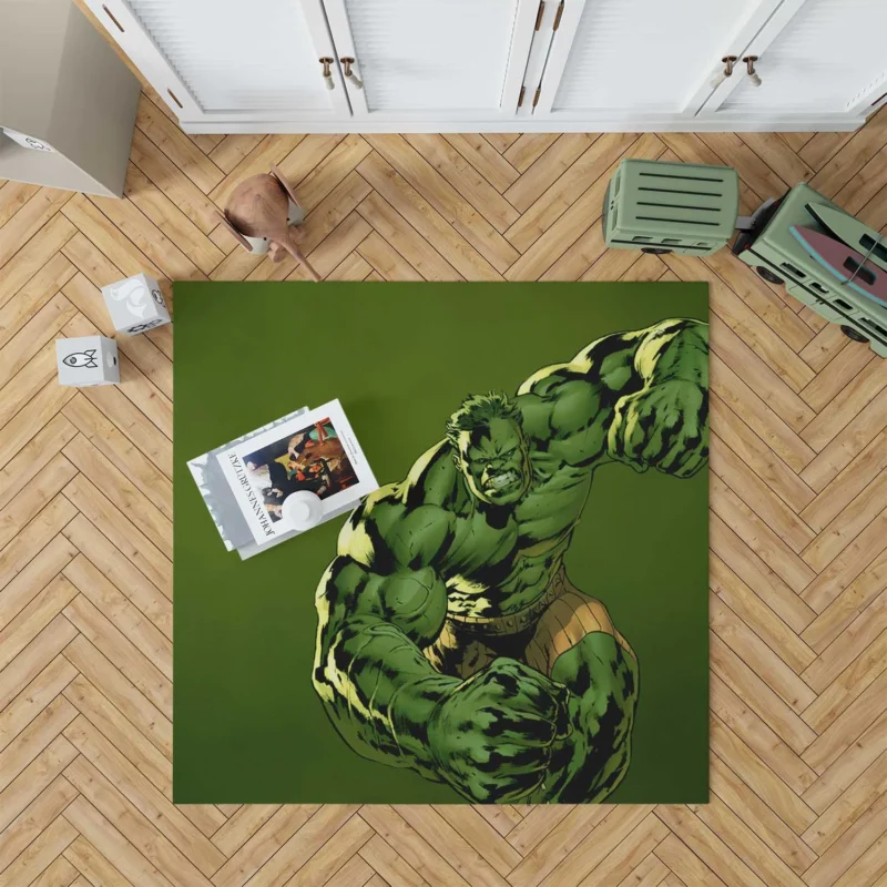 The Mighty Hulk: Unleash the Green Hero Floor Rug