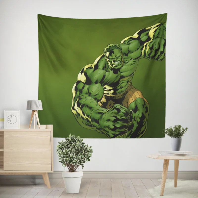 The Mighty Hulk: Unleash the Green Hero  Wall Tapestry