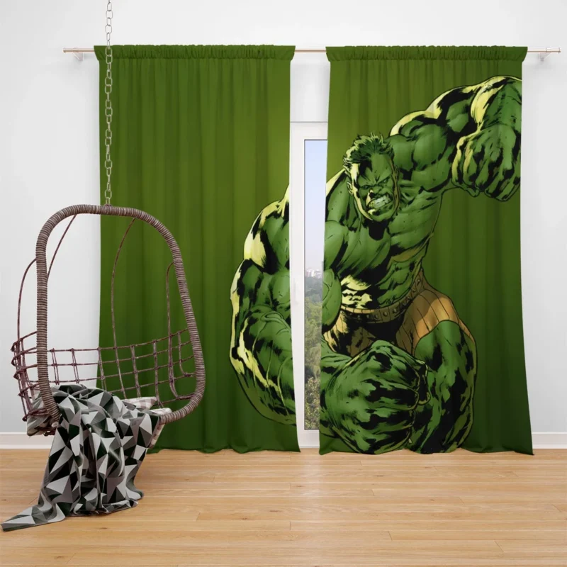 The Mighty Hulk: Unleash the Green Hero Window Curtain