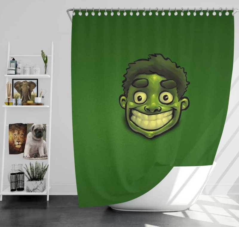 The Mighty Hulk in Marvel Comics Shower Curtain