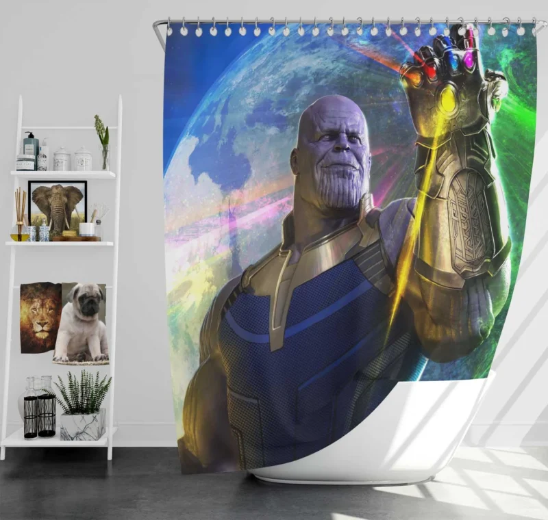 The Mighty Thanos in Avengers: Infinity War Shower Curtain