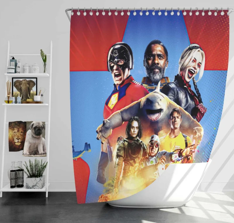 The Suicide Squad Star-Studded Cast Shower Curtain