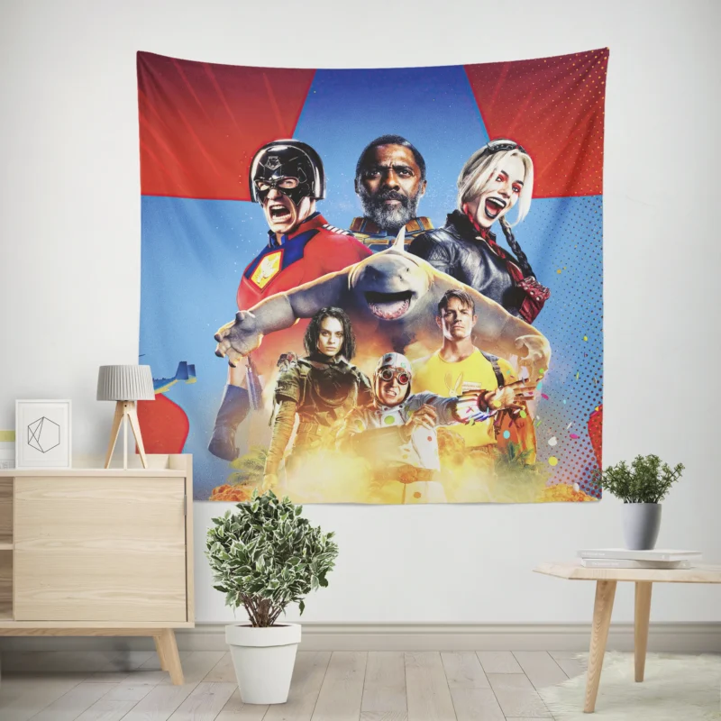 The Suicide Squad Star-Studded Cast  Wall Tapestry