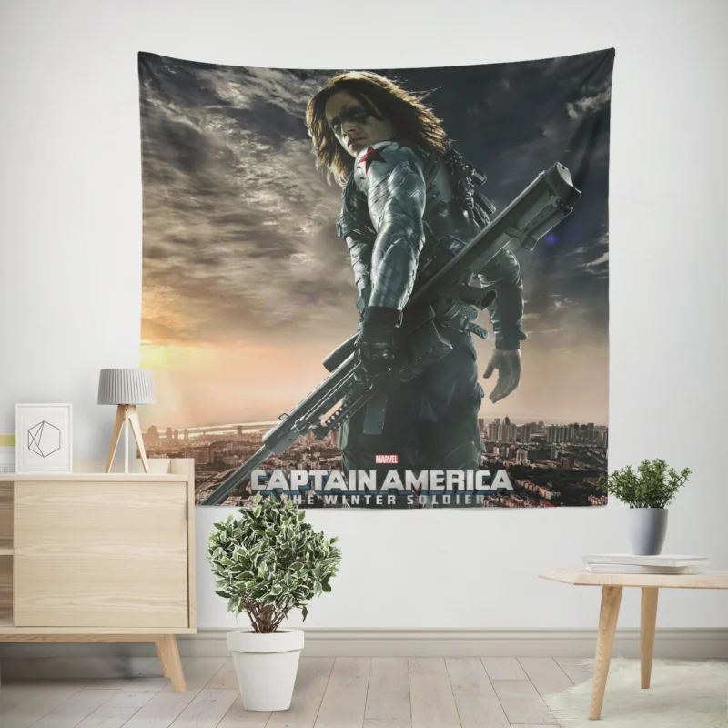 The Winter Soldier: Captain America Rival  Wall Tapestry