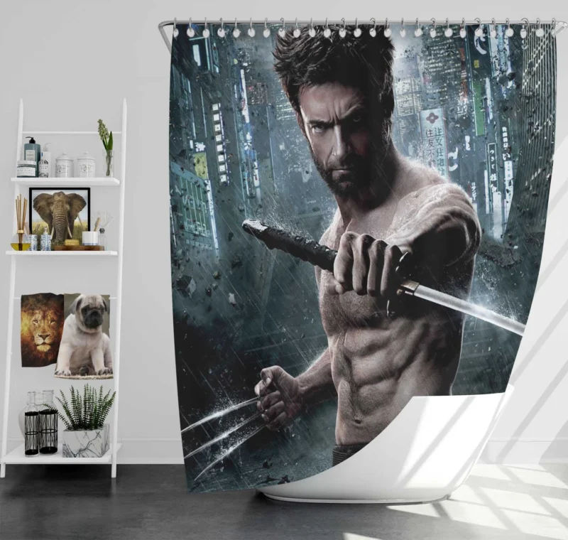 The Wolverine: Hugh Jackman Marvel Journey Shower Curtain