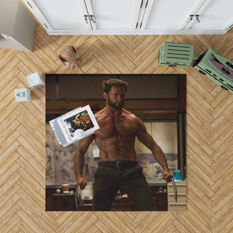 The Wolverine Movie: Hugh Jackman Iconic Role Floor Rug