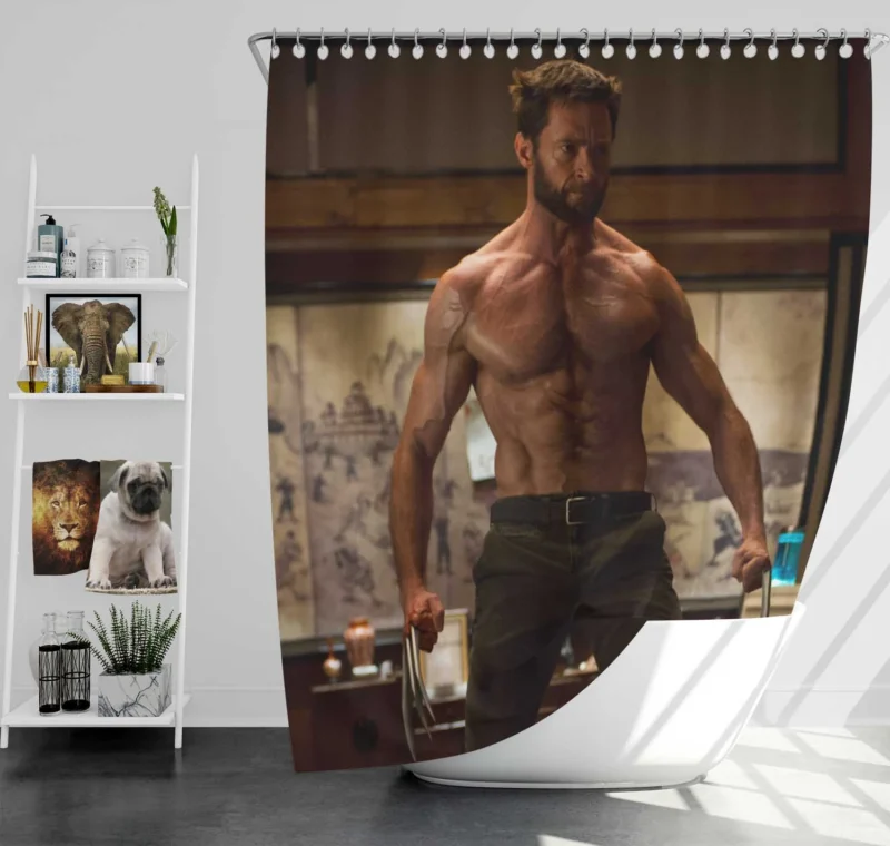 The Wolverine Movie: Hugh Jackman Iconic Role Shower Curtain