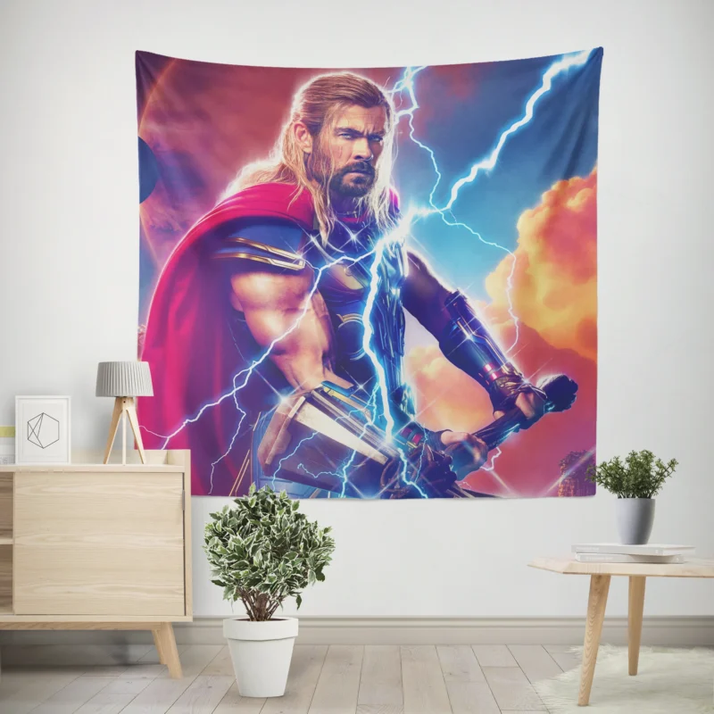 Thor: Love and Thunder - Chris Hemsworth Returns  Wall Tapestry
