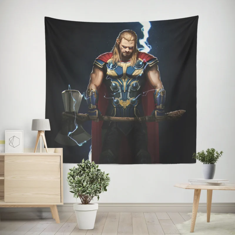 Thor: Love and Thunder - God of Thunder Returns  Wall Tapestry