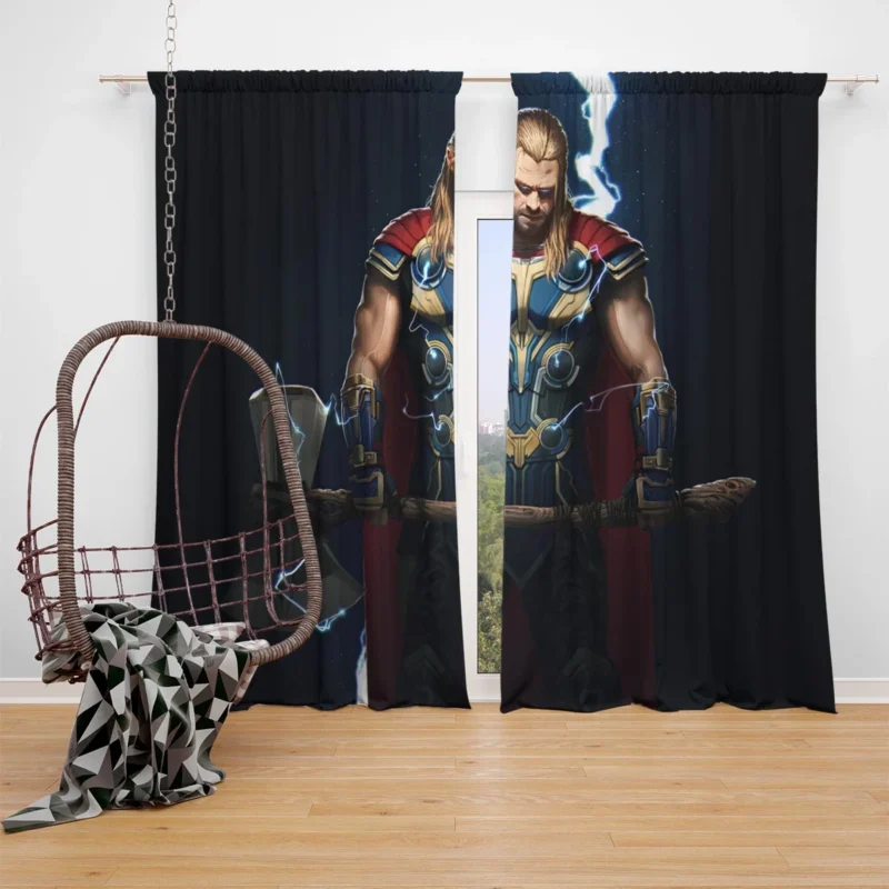 Thor: Love and Thunder - God of Thunder Returns Window Curtain