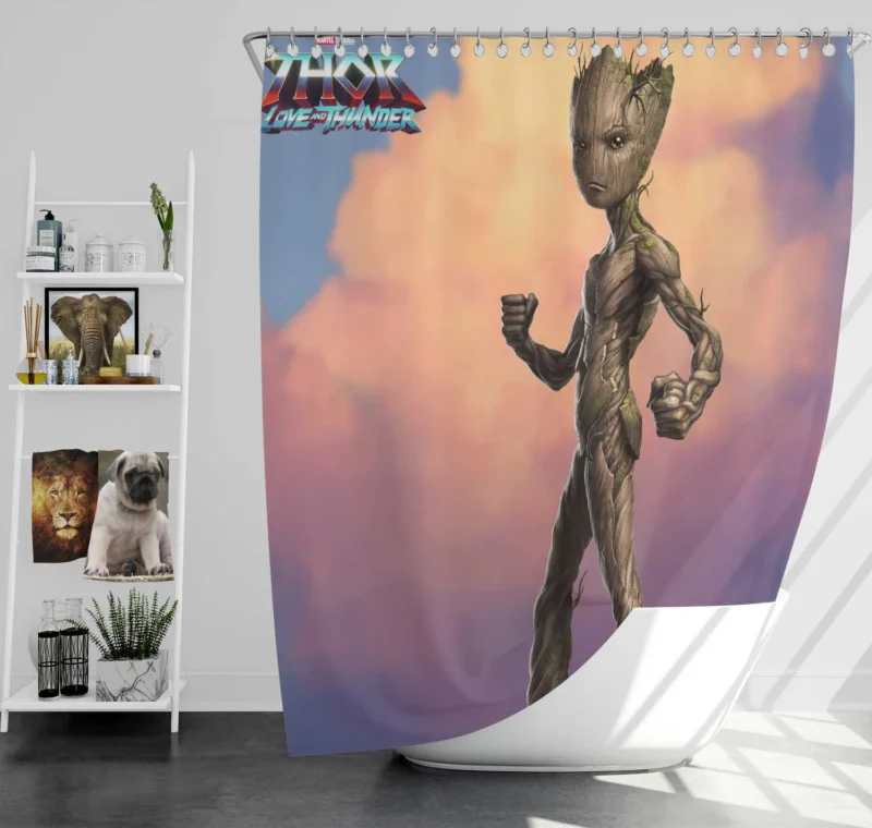 Thor: Love and Thunder: Groot Appearance Shower Curtain