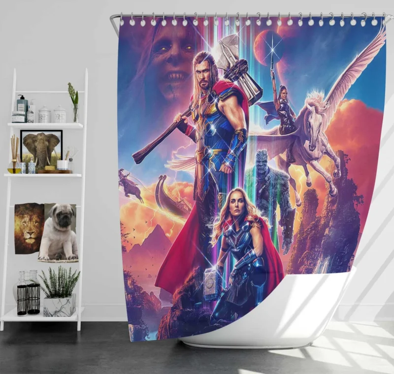 Thor: Love and Thunder - The Asgardian Adventure Shower Curtain