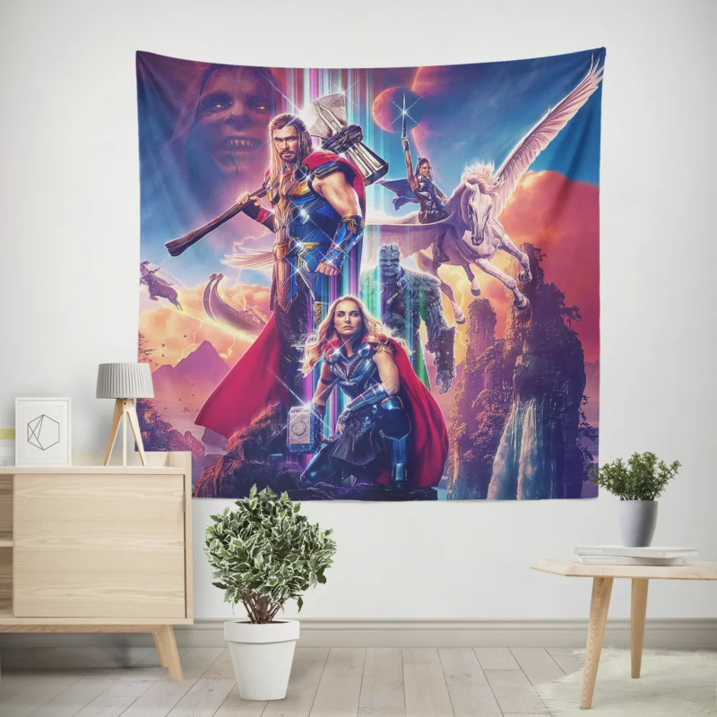 Thor: Love and Thunder - The Asgardian Adventure  Wall Tapestry