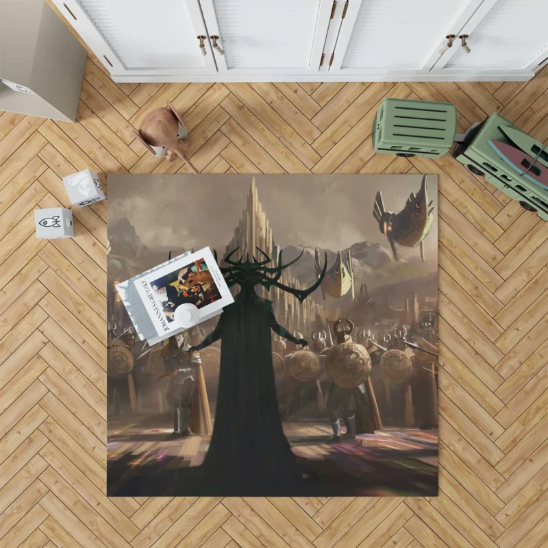 Thor: Ragnarok Concept Art Featuring Hela Floor Rug