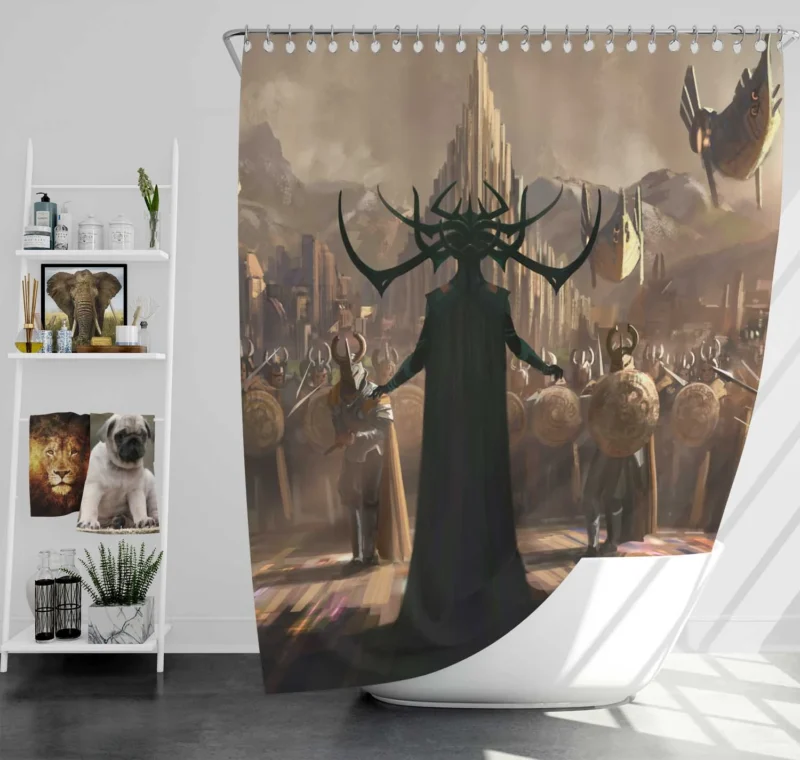 Thor: Ragnarok Concept Art Featuring Hela Shower Curtain