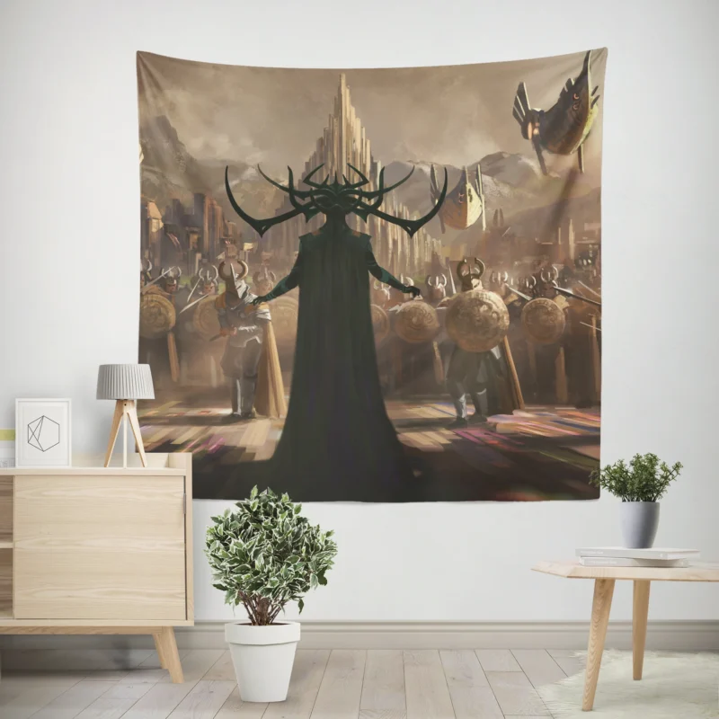 Thor: Ragnarok Concept Art Featuring Hela  Wall Tapestry