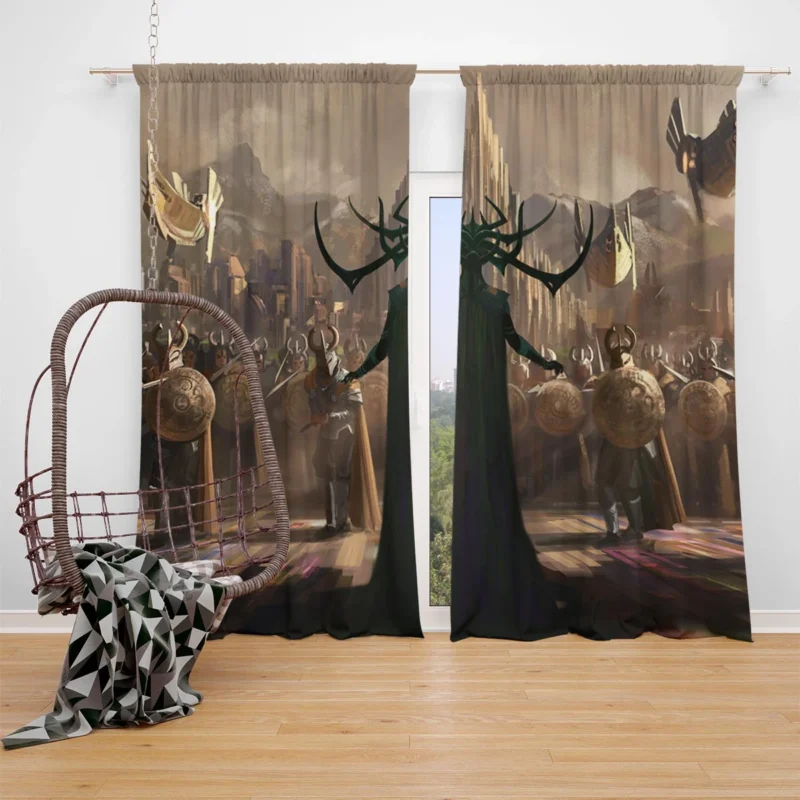 Thor: Ragnarok Concept Art Featuring Hela Window Curtain