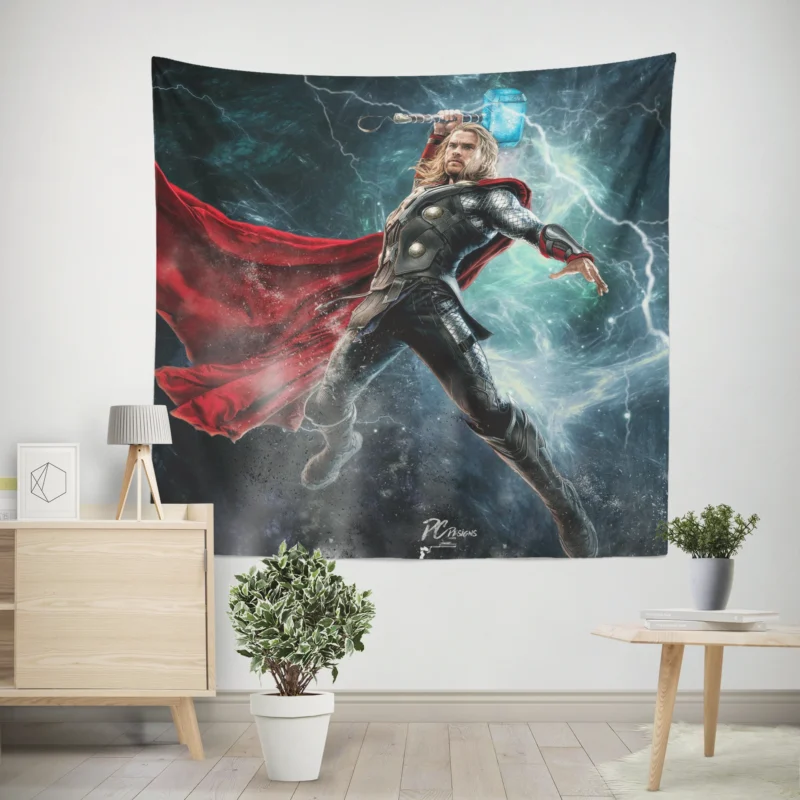 Thor in Avengers: Marvel Age of Ultron  Wall Tapestry