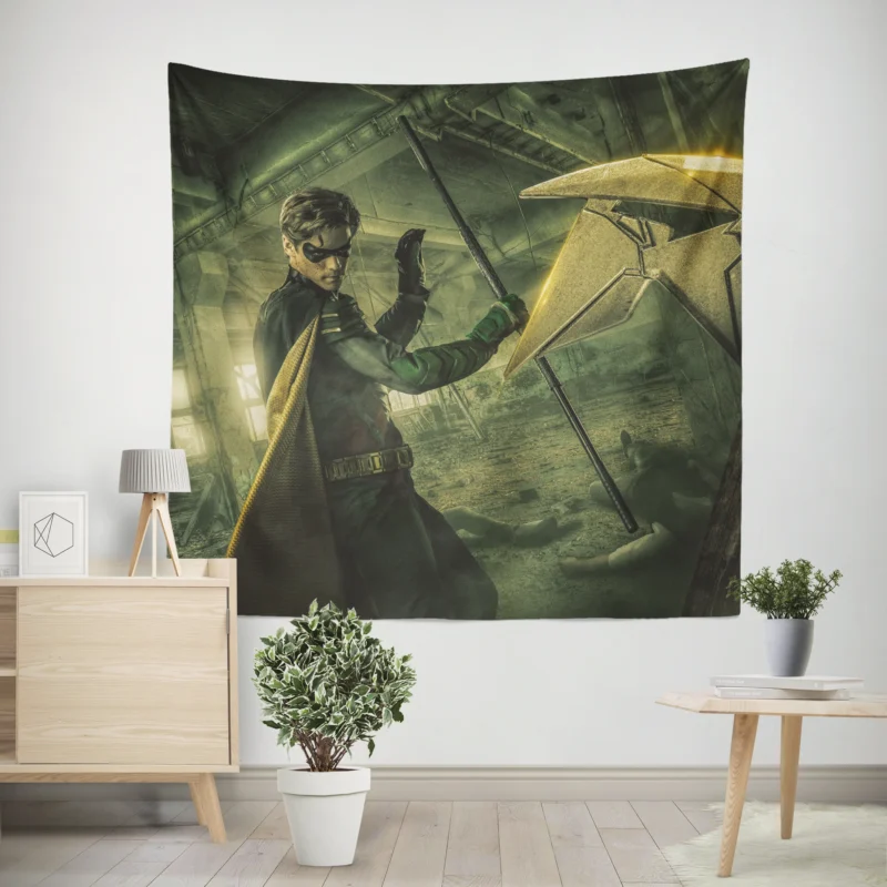 Titans TV Show: Dick Grayson Takes on the Mantle of Robin  Wall Tapestry