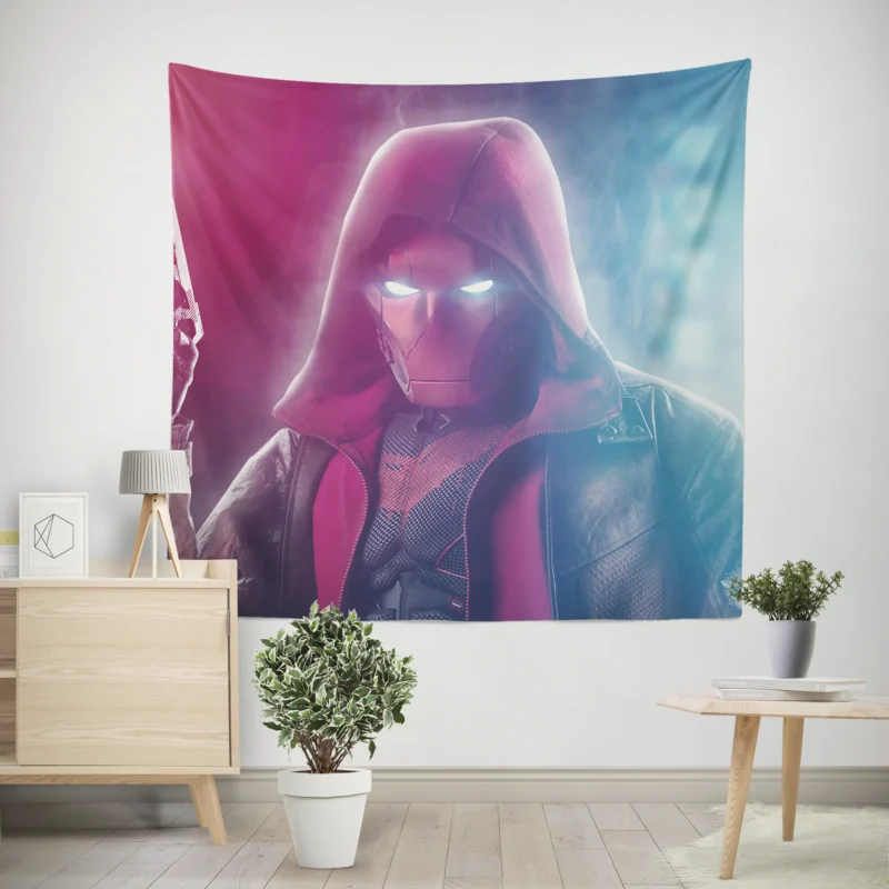 Titans TV Show: Jason Todd Dark Journey as Red Hood  Wall Tapestry