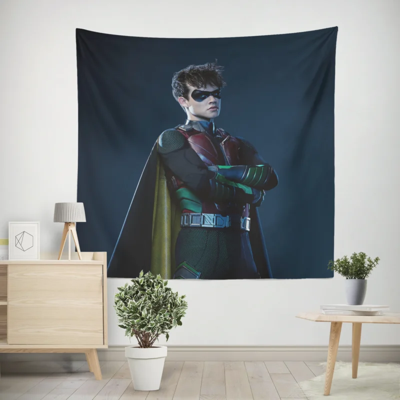 Titans TV Show: Jason Todd Transformation into Robin  Wall Tapestry