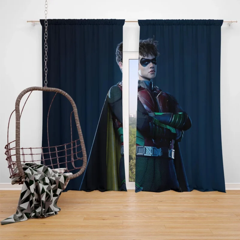 Titans TV Show: Jason Todd Transformation into Robin Window Curtain