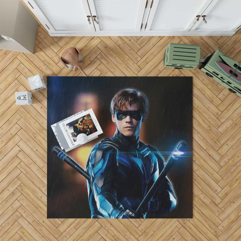 Titans TV Show: Nightwing Takes Center Stage Floor Rug