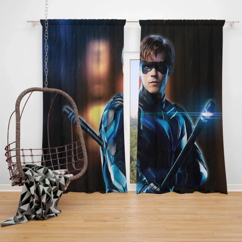 Titans TV Show: Nightwing Takes Center Stage Window Curtain