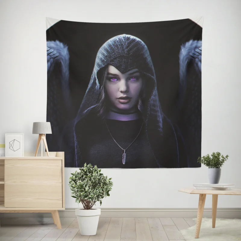 Titans TV Show: Teagan Croft as the Mysterious Raven  Wall Tapestry