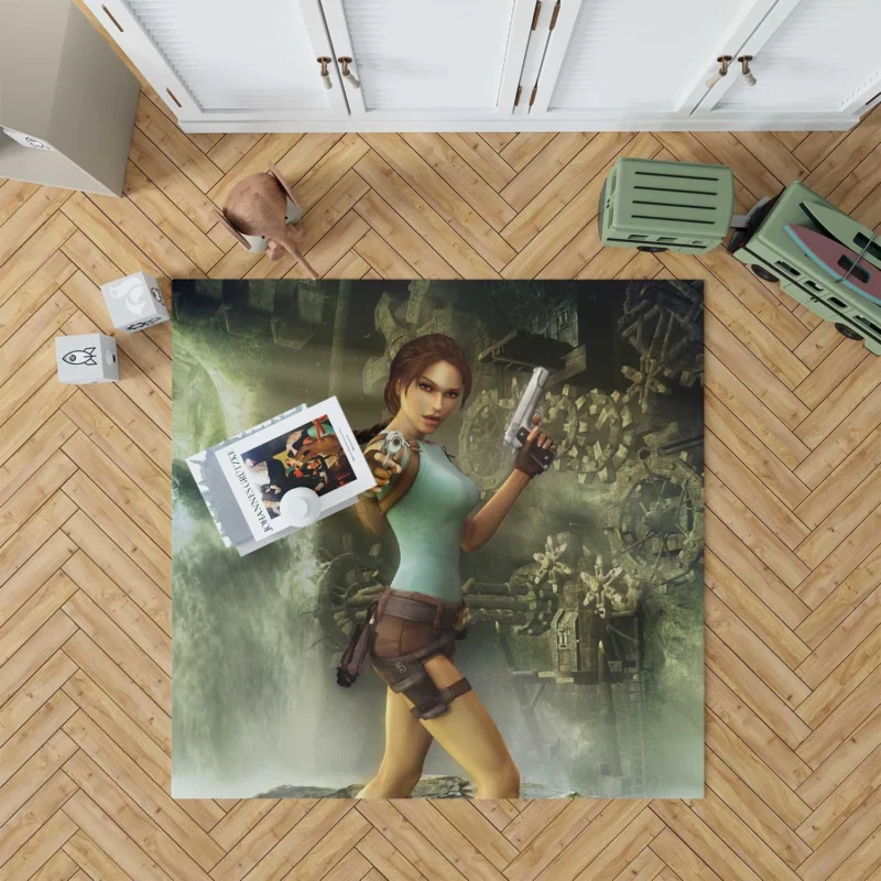 Tomb Raider Anniversary with Lara Croft Floor Rug