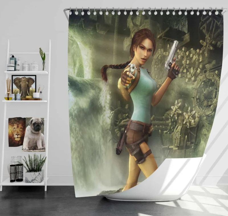 Tomb Raider Anniversary with Lara Croft Shower Curtain