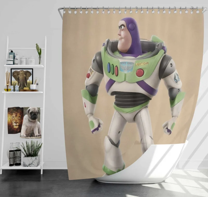 Toy Story 4: Buzz Lightyear Return to Action Shower Curtain