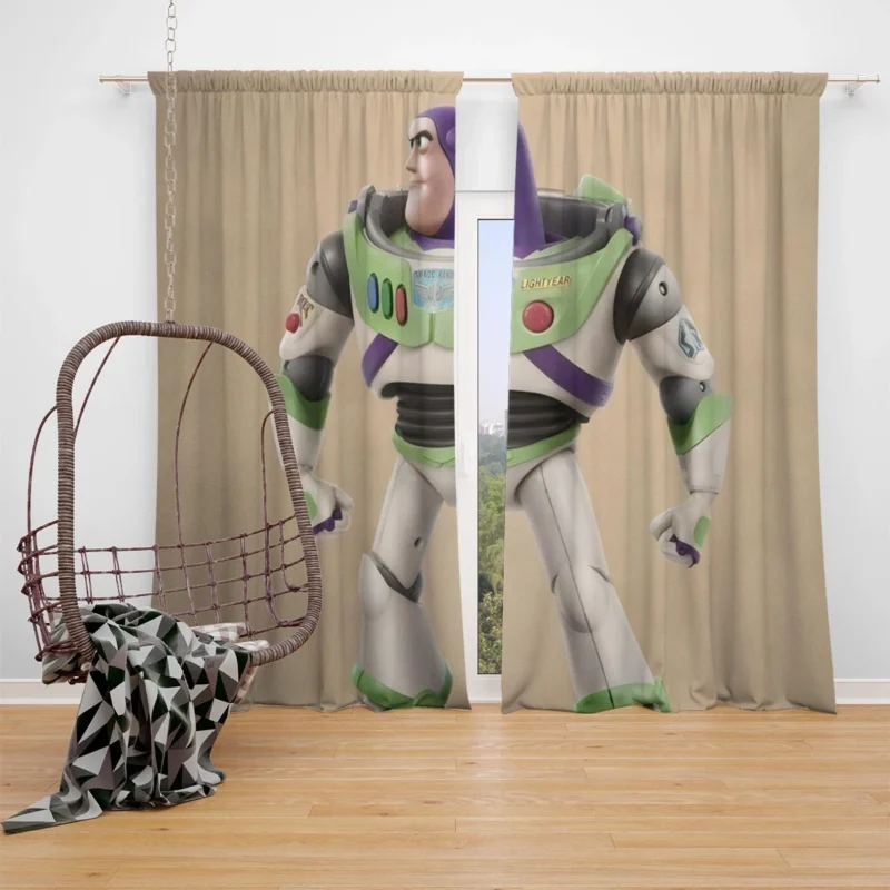 Toy Story 4: Buzz Lightyear Return to Action Window Curtain