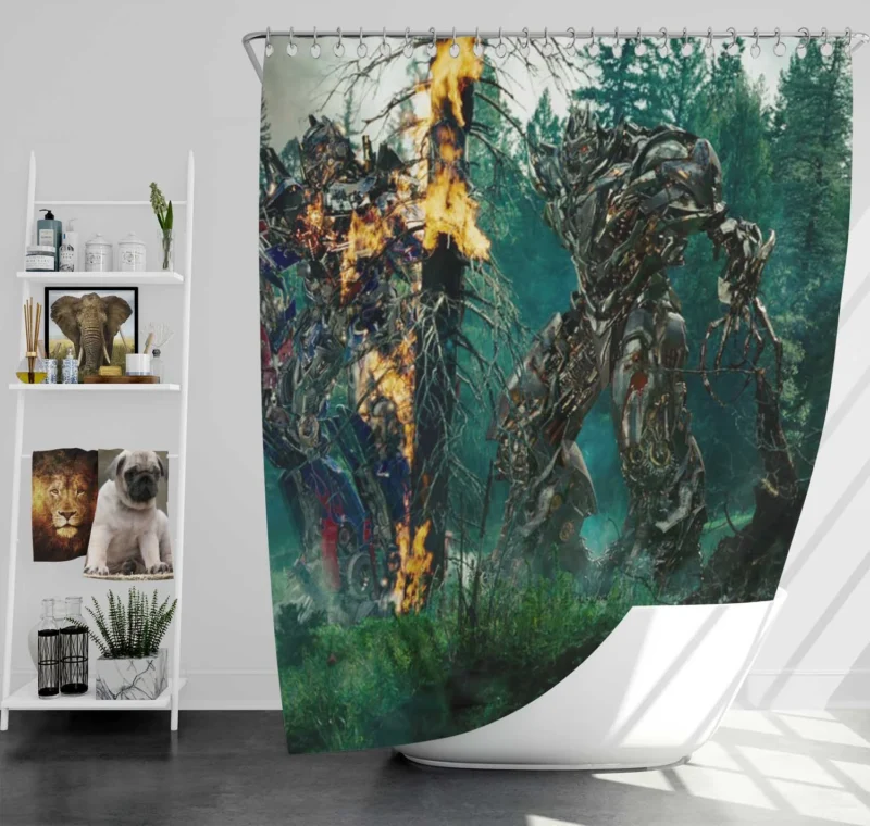 Transformers: Dive into Megatron in Video Game Shower Curtain