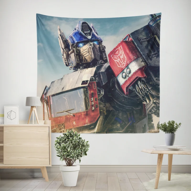 Transformers: Rise of the Beasts - Optimus Prime Rises  Wall Tapestry