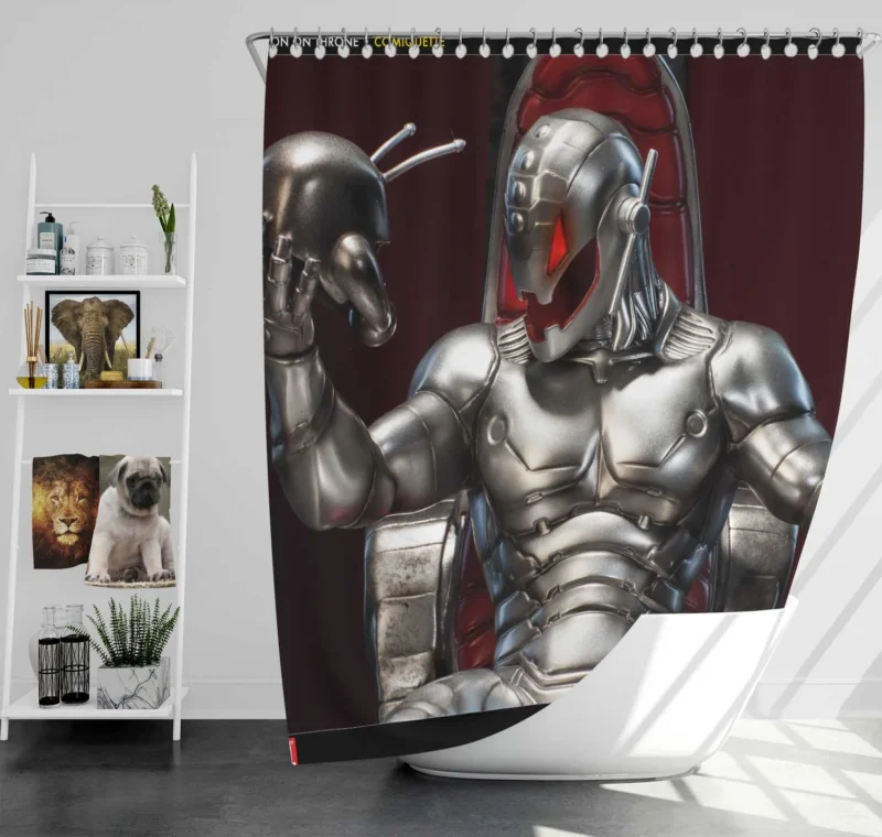 Ultron Comics: Avengers Robotic Nemesis Shower Curtain