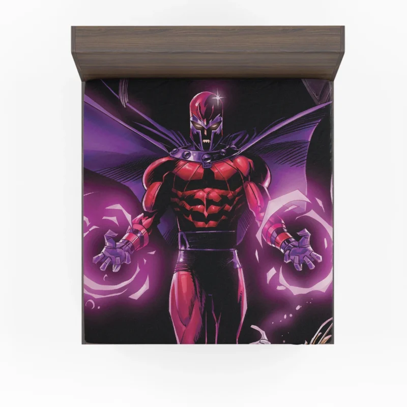 Unleash Magneto Powers in Comics Fitted Sheet