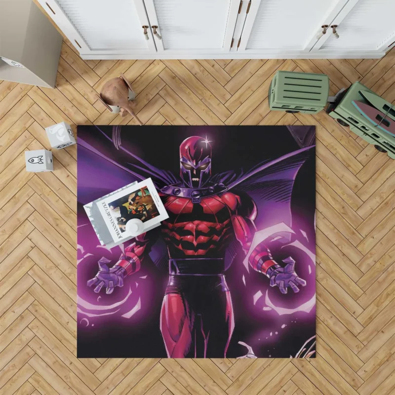 Unleash Magneto Powers in Comics Floor Rug