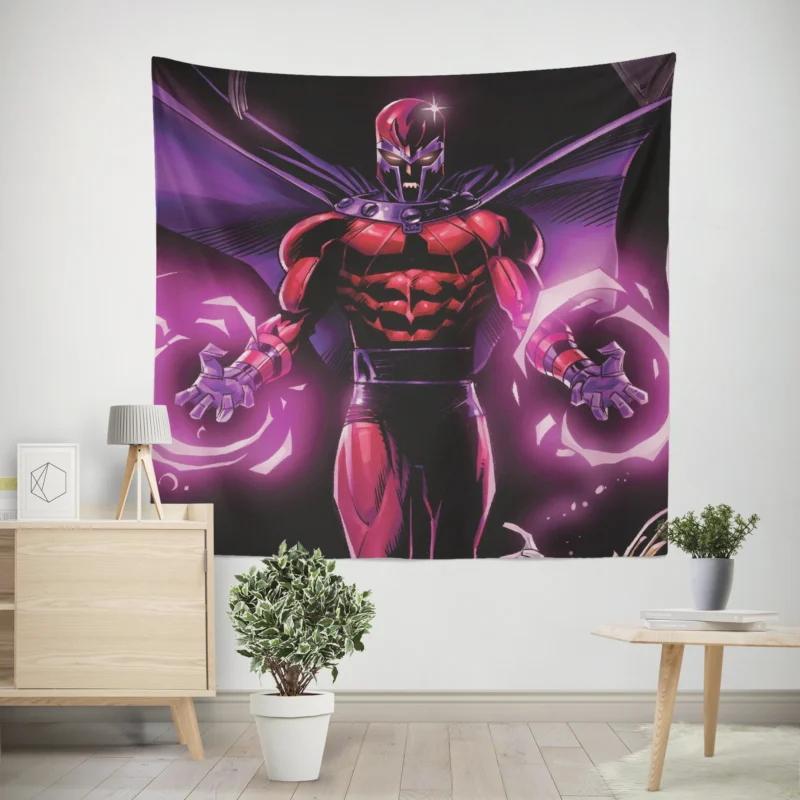 Unleash Magneto Powers in Comics  Wall Tapestry