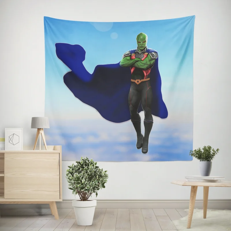 Unleash the Power of Martian Manhunter in Comics  Wall Tapestry