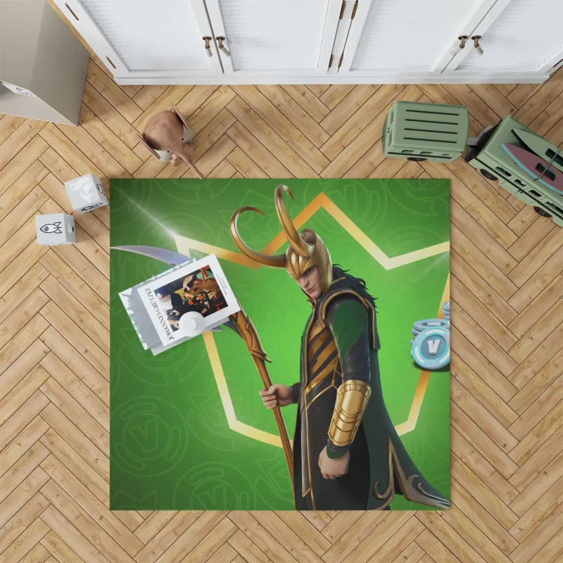 Unlock Loki in Fortnite: God of Mischief Floor Rug