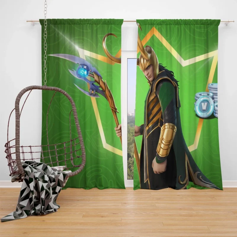 Unlock Loki in Fortnite: God of Mischief Window Curtain