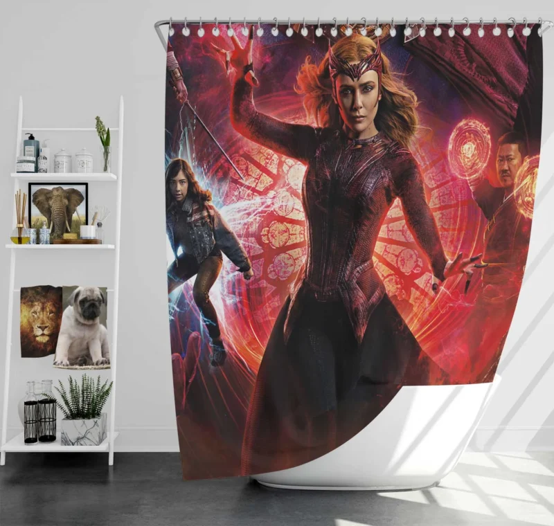 Unlocking Scarlet Witch Role in Multiverse of Madness Shower Curtain