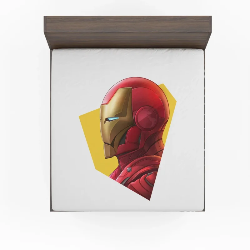 Unmasking the Iron Man in Comics Fitted Sheet
