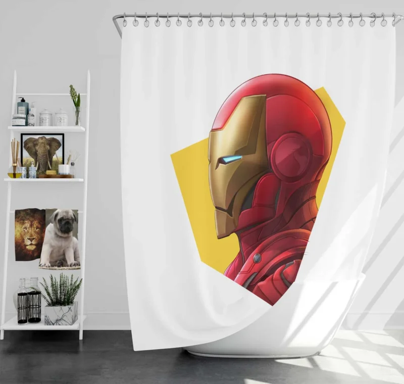 Unmasking the Iron Man in Comics Shower Curtain